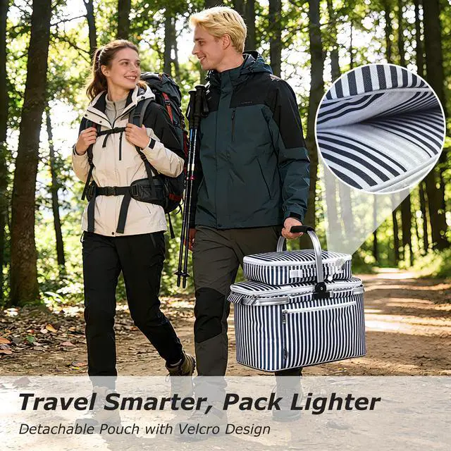 Alt view image 6 of 7 - Insulated Picnic Basket Cooler