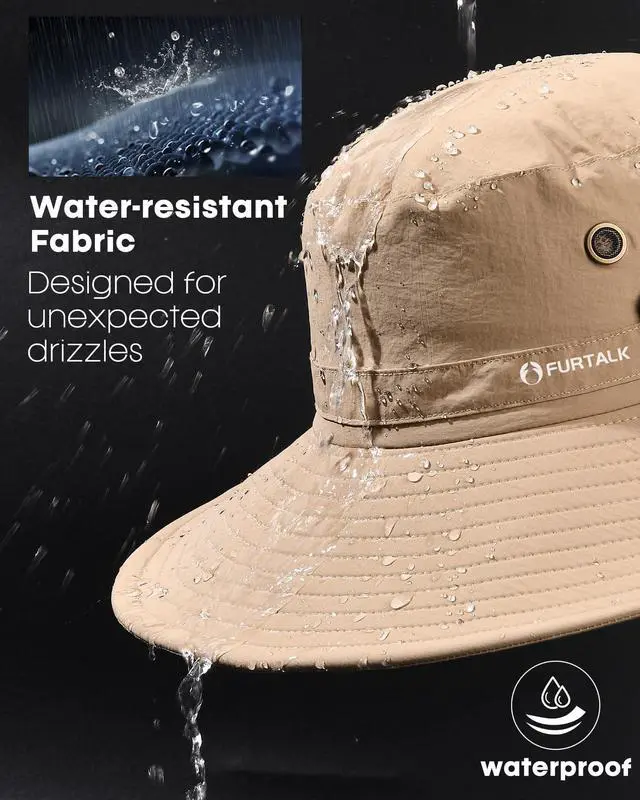 Alt view image 6 of 7 - Sun Hats for Men Fishing Hat UPF Protection Wide Brim Bucket Hat