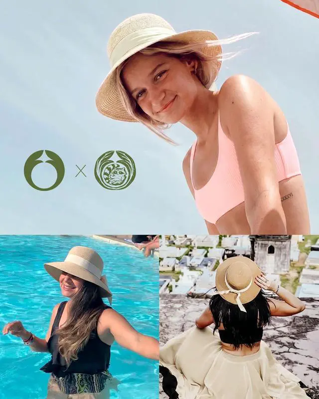 Alt view image 5 of 7 - Womens Beach Sun Straw Hat Wide Brim UV Protection Travel Hat