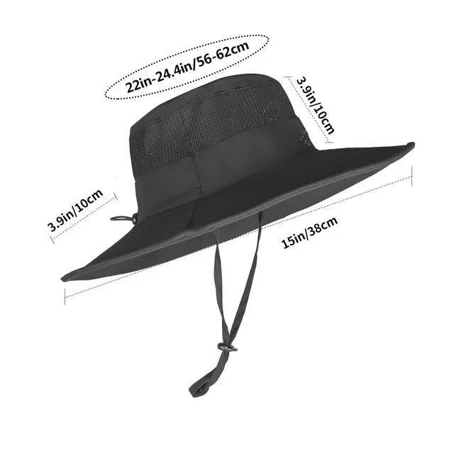 Alt view image 3 of 6 - Sun Hats for Men Women Fishing Hat UPF 50+ Breathable Wide Brim Summer UV Protection Hat