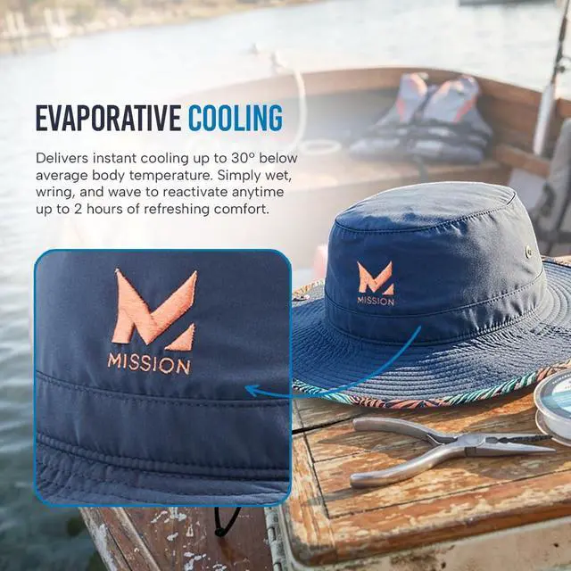Alt view image 3 of 7 - Cooling UPF Bucket Hat - Unisex Sun Hat for Hiking, Golfing & Fishing - Sweat & Water Activated Technology