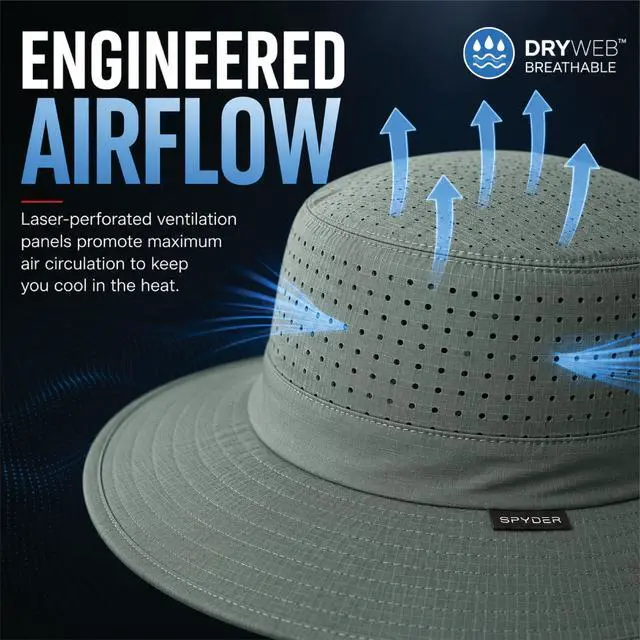 Alt view image 5 of 7 - Mens Boonie Hat - UPF 50+ Wide Brim Cooling Fishing Bucket Hat