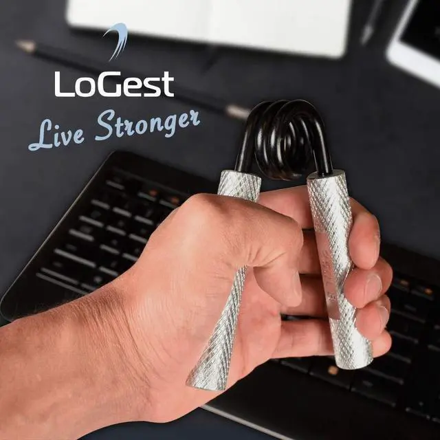 Alt view image 6 of 6 - Metal Hand Grip Strengthener 100LB-350LB No Slip Heavy-Duty Grip Strengthener with Gift Box, Great Wrist & Forearm Hand Exerciser, Home Gym, Hand Gripper Grip Strength Trainer (Silver - 100LB)