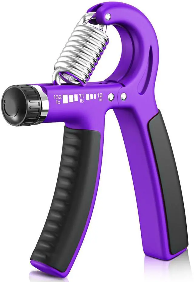 Main image of Grip Strengthener Forearm Strengthener, Adjustable Hand Grip for Strength Training & Rehabilitation, 10-132 lbs Resistance, Ideal for Athletes and Physical Therapy (1 Piece Purple)