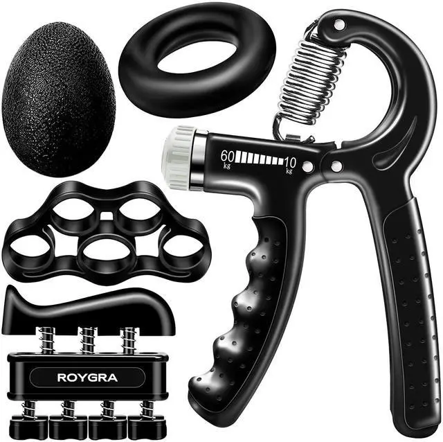 Main image of Grip Strength Trainer (5 Pack), Forearm Strengthener, Hand Strengthening Devices, Hand Exercisers for Strength, Finger Strengthener, Wrist Exerciser, Baseball Climbing Calisthenics Basketball