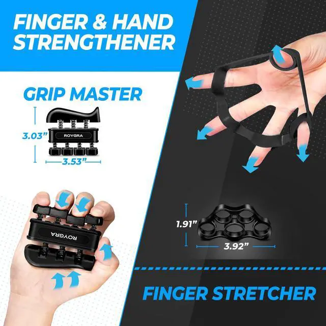 Alt view image 4 of 6 - Grip Strength Trainer (5 Pack), Forearm Strengthener, Hand Strengthening Devices, Hand Exercisers for Strength, Finger Strengthener, Wrist Exerciser, Baseball Climbing Calisthenics Basketball