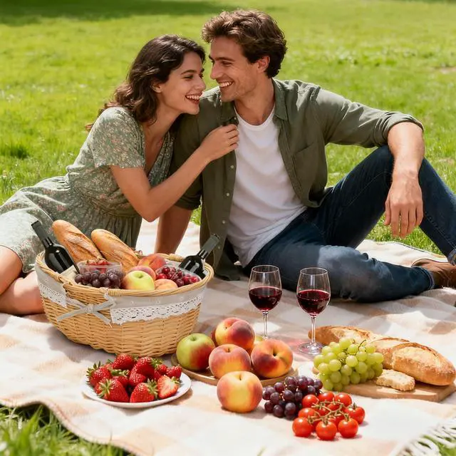 Alt view image 7 of 7 - Wicker Picnic Basket with Handle, Large Empty Gift Basket to Fill, Open Top Market Harvest Baskets for Garden, Fruit, Candy, Wine, Easter Egg Gathering, Wedding, Vegetables