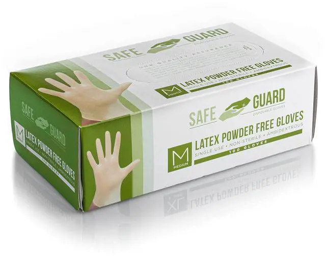 Main image of unisex adult Latex Gloves, Box, Medium ,100 Count (Pack of 1)