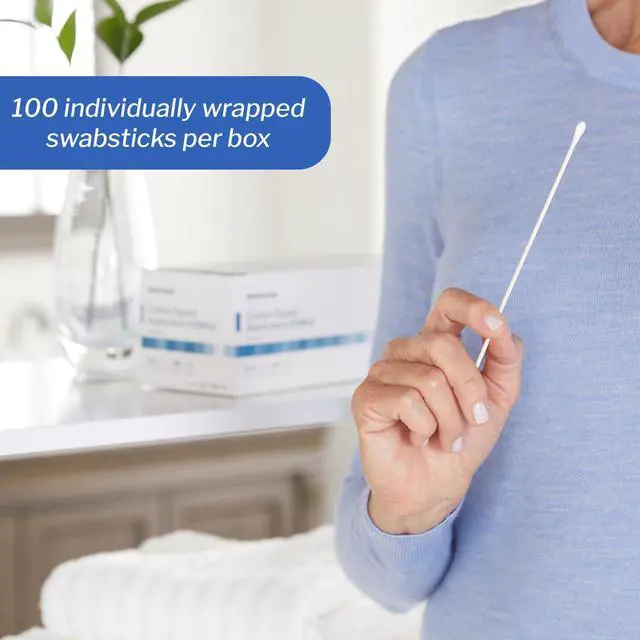 Alt view image 3 of 7 - Cotton Tipped Applicator, Long Sterile Medical Swabs, 6 in, 100 ct