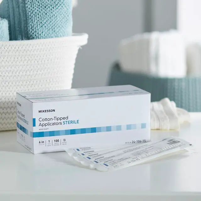 Alt view image 5 of 7 - Cotton Tipped Applicator, Long Sterile Medical Swabs, 6 in, 100 ct