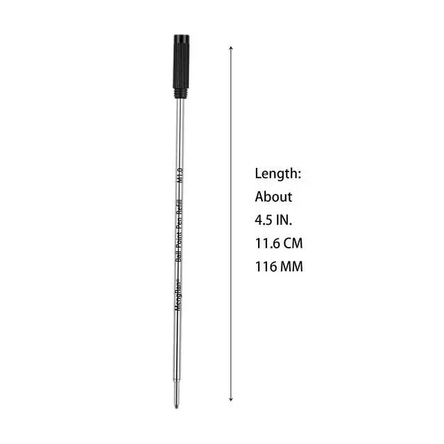 Alt view image 2 of 5 - 4.5'' Ballpoint Ink Pen Refills for Twist Pens,Black,10Pcs