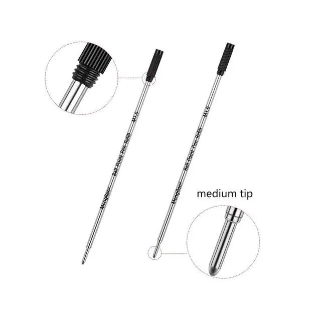 Alt view image 3 of 5 - 4.5'' Ballpoint Ink Pen Refills for Twist Pens,Black,10Pcs