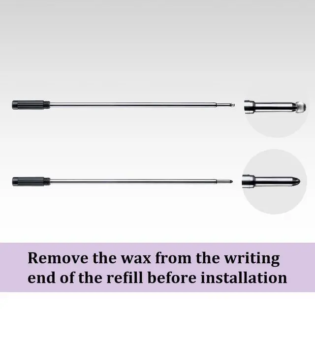 Alt view image 3 of 6 - 10pcs Black Ink Pen Refills for Twist Pens Ballpoint Pen Refill