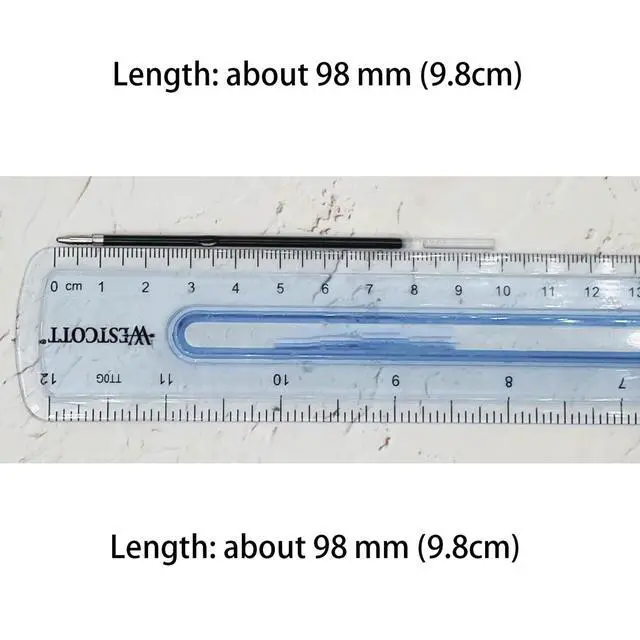 Alt view image 5 of 6 - 3.85'' Ballpoint Ink Pen Refills for Click Pens,Black,10Pcs