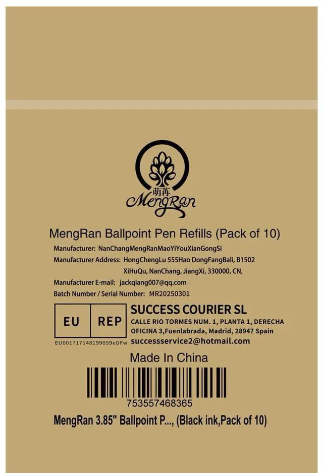 Alt view image 6 of 6 - 3.85'' Ballpoint Ink Pen Refills for Click Pens,Black,10Pcs