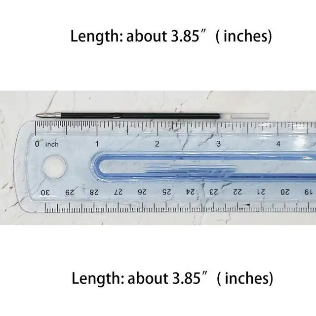 Alt view image 4 of 6 - 3.85'' Ballpoint Ink Pen Refills for Click Pens,Black,10Pcs
