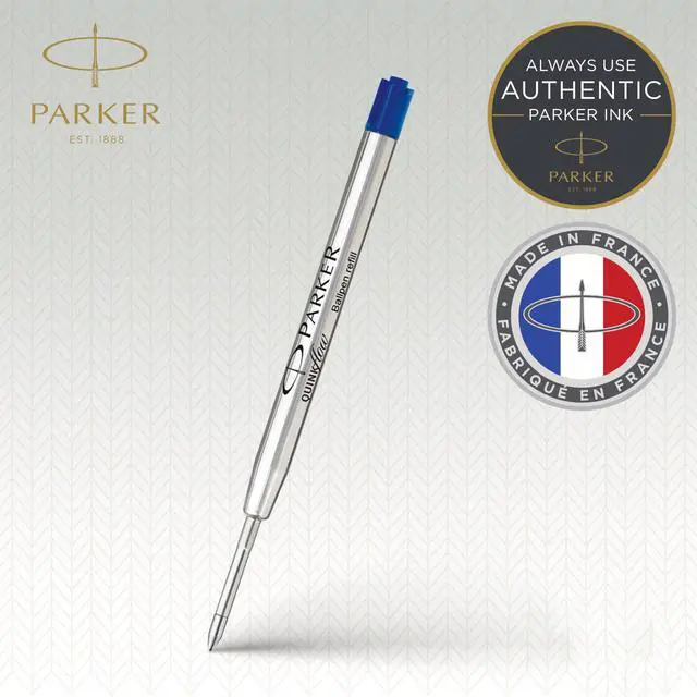 Alt view image 2 of 7 - QUINKflow Ballpoint Pen Ink Refills, Medium Tip, Blue, 3 Count