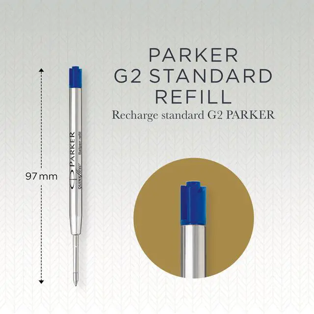 Alt view image 3 of 7 - QUINKflow Ballpoint Pen Ink Refills, Medium Tip, Blue, 3 Count
