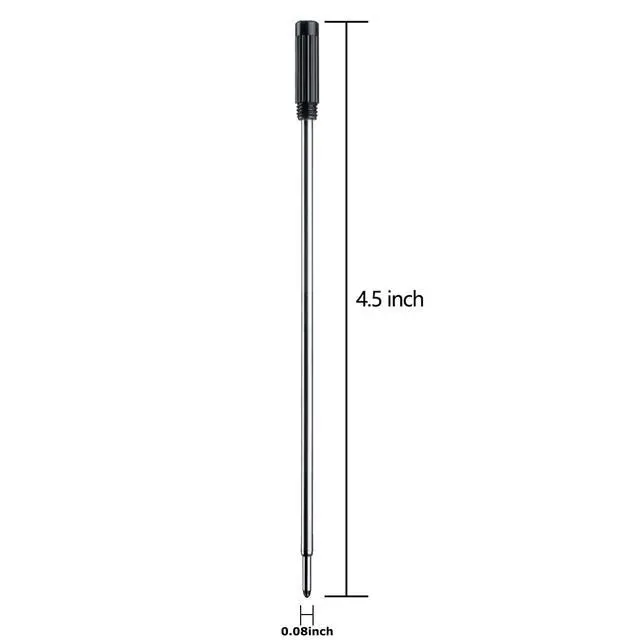 Alt view image 3 of 5 - Replaceable Ballpoint Refills, 1.0mm Medium Point, 5-Pack - Black