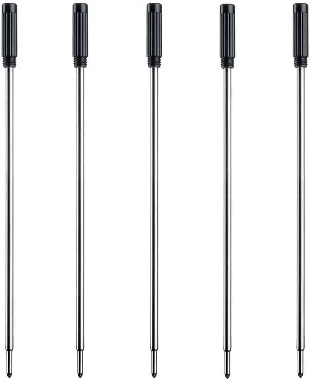 Main image of Replaceable Ballpoint Refills, 1.0mm Medium Point, 5-Pack - Black