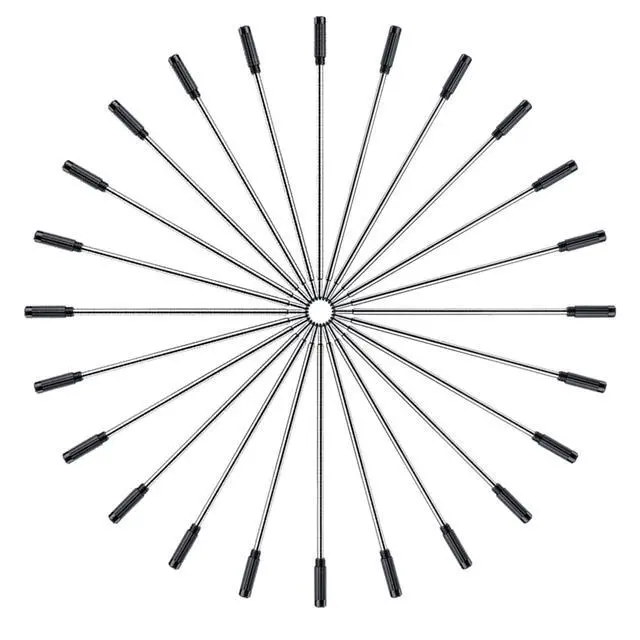 Alt view image 2 of 5 - Replaceable Ballpoint Refills, 1.0mm Medium Point, 5-Pack - Black