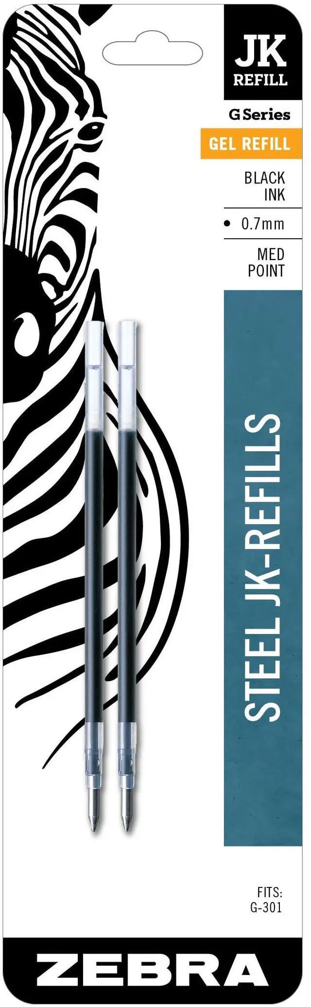 Main image of Steel Gel Refill, Fits G-301, G-450, G-750, Black, 0.7mm, 2-Pack
