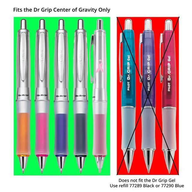 Alt view image 2 of 3 - Dr. Grip Center of Gravity Ballpoint Pen Refills, Medium Point, Black Ink, 6 Packs of 2 Refills (12 Refills Total) Check Compatibility First