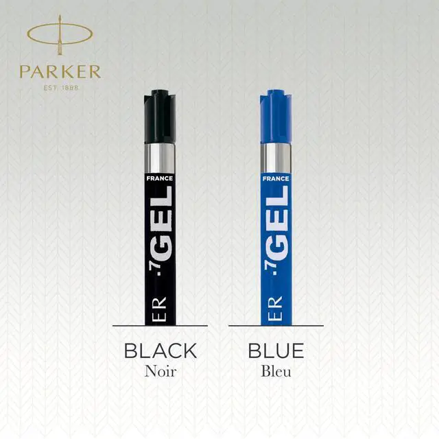 Alt view image 6 of 7 - Refill for Parker Retractable Gel Ink Roller Ball Pens, Medium Conical Tip, Black Ink, 2/Pack