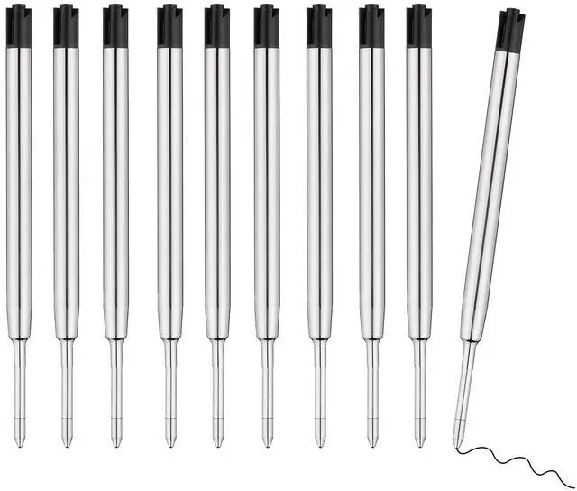 Main image of Ballpoint Ink Pen Refills for Parker Pen Refill for Twist Rollerball Pens (Black, 1MM Medium Tip, Pack of 10)