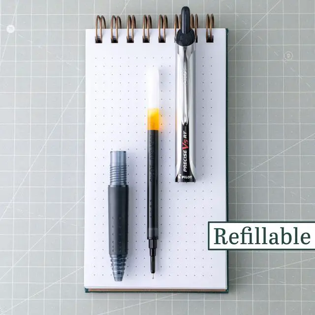 Alt view image 2 of 5 - Pen Precise V5 RT Liquid Rollerball Ink Pens, Black Ink, 12-Pack