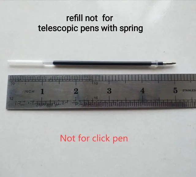 Alt view image 3 of 7 - Gel Ink Pens Refills Black,50 Pack Gel Refills for Pens,0.5 mm Pen Refill 5 Inch/130mm,Send 2 Extra Pens,Ink Non Bleeding Through,Smooth Writing