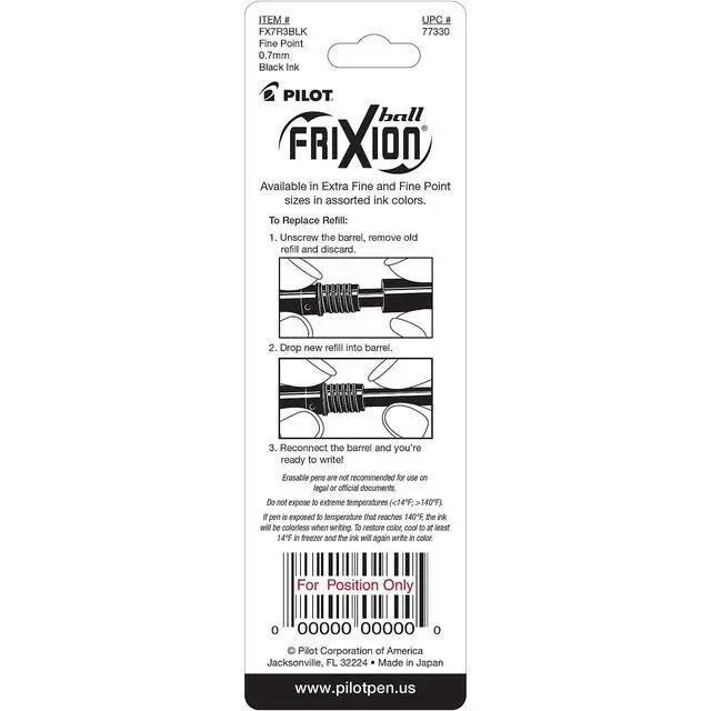 Alt view image 4 of 4 - Fine Point 0.7 mm, Pack of 3, Black