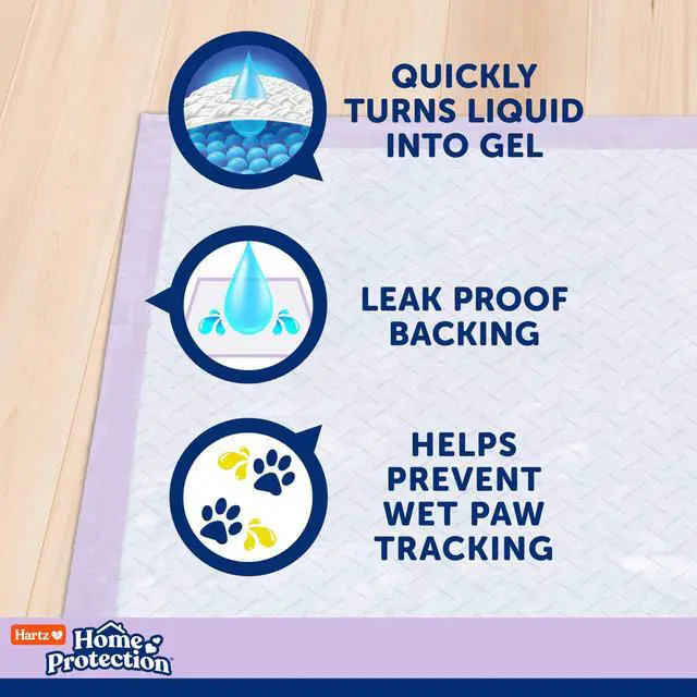 Alt view image 5 of 7 - Home Protection Lavender Scented Odor Eliminating Dog Pads, 50 Count