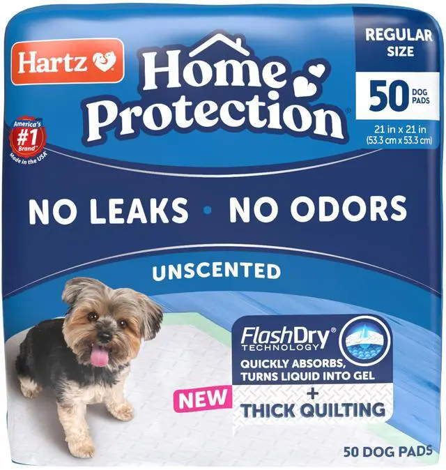 Main image of Home Protection Super Absorbent Odor Eliminating No Leaks Dog Pads, 50 Count