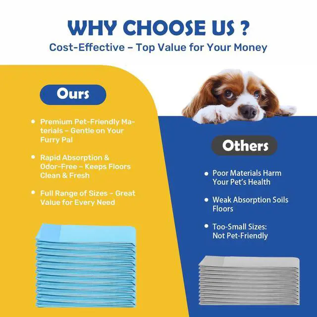 Alt view image 6 of 7 - Super Absorbent Waterproof Dog and Puppy Pet Training Pad, Housebreaking Pet Pad,Blue (17.6"x23.6" (50PCS))