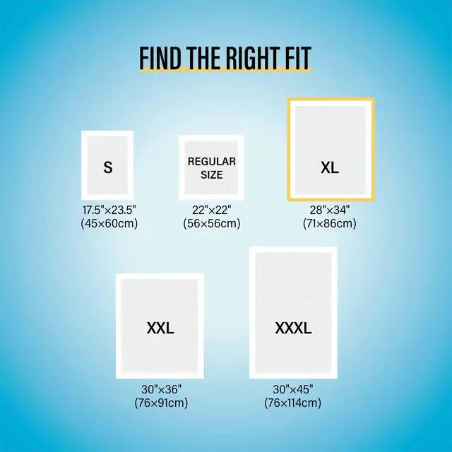 Alt view image 6 of 7 - Best Value Training Pads, 40Count, 28" by 34"