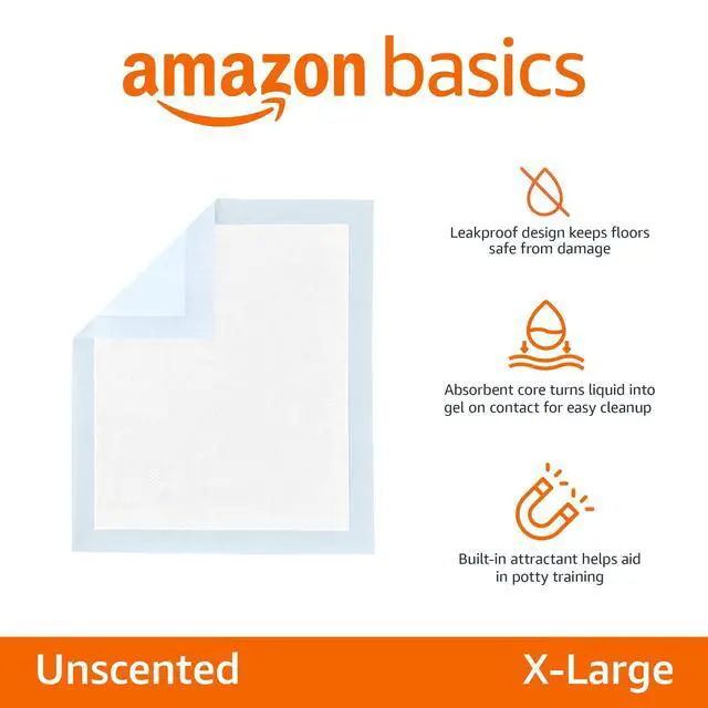 Alt view image 2 of 6 - Disposable Dog Training Pads with Quick-Dry Surface that Turns Liquid into Gel, XL, 34 x 28 Inches, 15-Pack