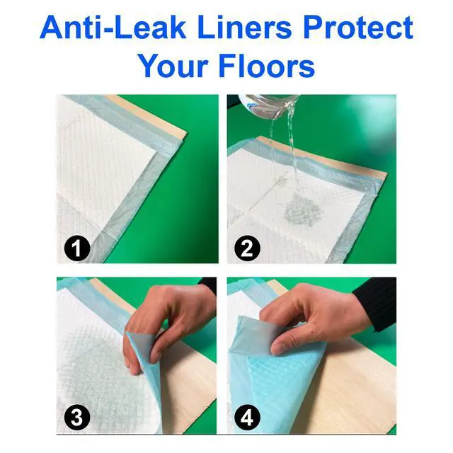 Alt view image 4 of 7 - (100 Pads) Ultra Absorbency Pet Toilet Training Pads 18" x 13" Moisture Locking Technology Turns Liquid into Gel - Perfect for Rabbits and Guinea Pigs
