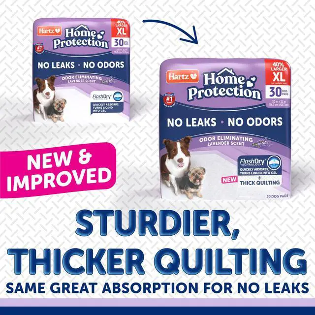 Alt view image 2 of 7 - Home Protection Super Absorbent Odor Eliminating Lavender Scented No Leak Dog Pads,XL 30 count