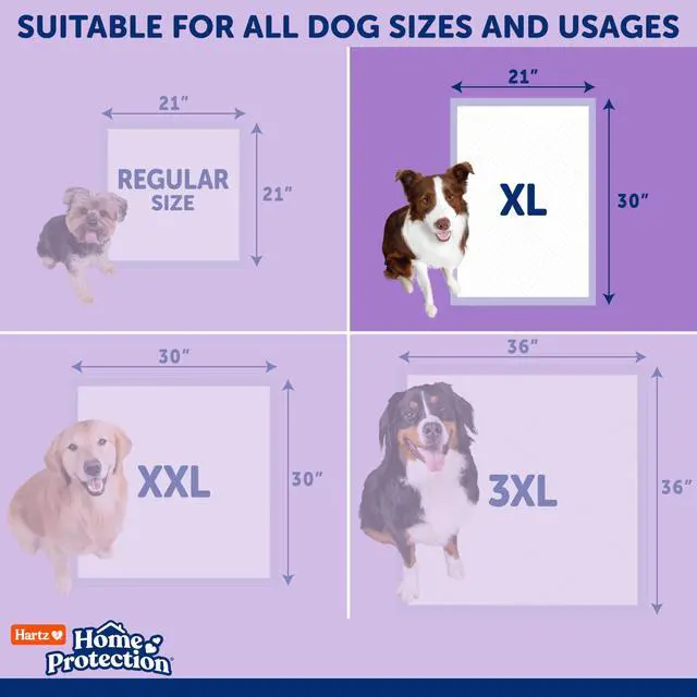 Alt view image 7 of 7 - Home Protection Super Absorbent Odor Eliminating Lavender Scented No Leak Dog Pads,XL 30 count