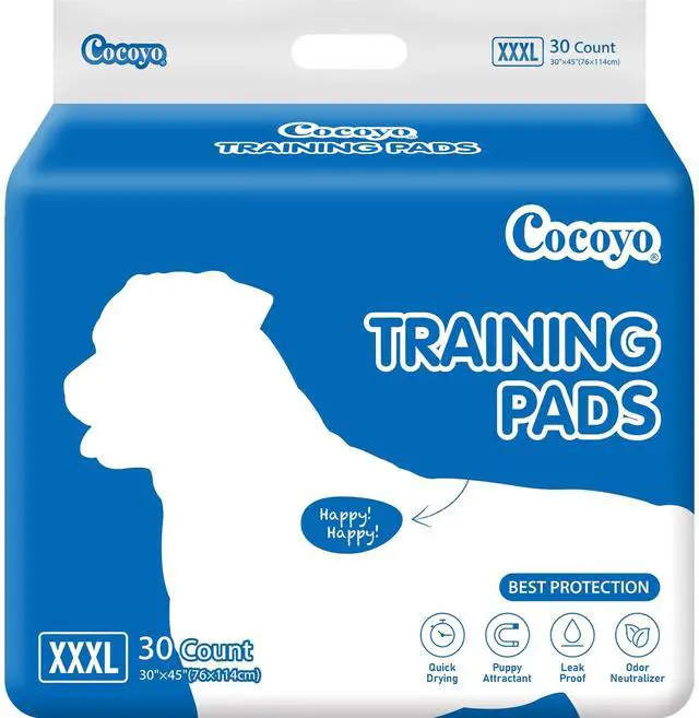 Main image of Best Value Dog Training Pads Giant Size | Dog Pee Pads XXXL Size | Super Absorbent Puppy Pads (30" x 45", 30 Count) (XXXL)