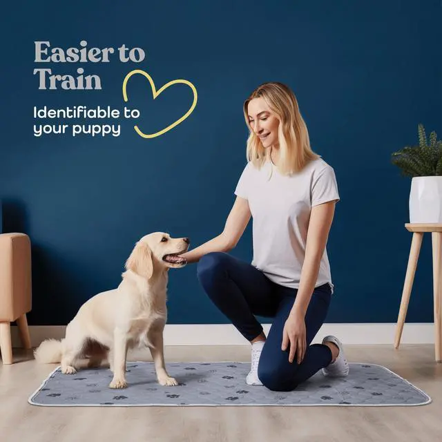 Alt view image 2 of 7 - Super Absorbent Washable Pee Pads for Dogs - 2-Pack Superior Reusable Puppy Pads Pet Training Pads 100% Waterproof Dog Pee Pad Protects Against Urine Leakage Non-Slip Grip Prevents Slipping& Bunching