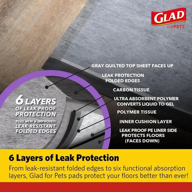 Alt view image 3 of 6 - Pets Giant Activated Carbon Training Pads, 30 x 36 In, 24 Count