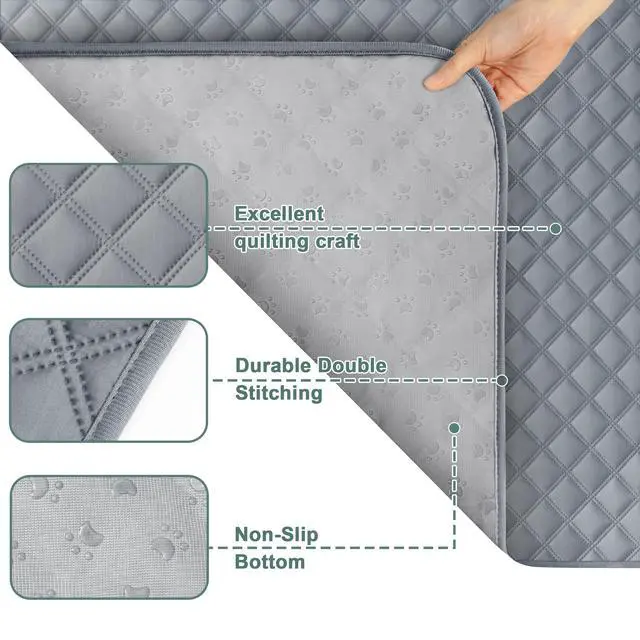 Alt view image 4 of 7 - Reusable Washable Pee Pads for Dogs Large/Extra Large 36'' x 41'' 2 Pack, Absorbent Pet Puppy Dog Training Pads Non-Slip, Waterproof Whelping Potty Pads for Dogs Leak-Proof