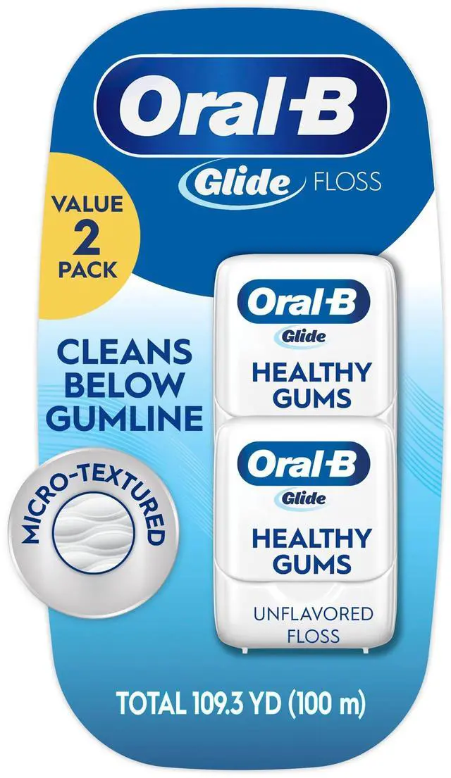 Main image of Glide Healthy Gums Unflavored Dental Floss, Value 2 Pack (50m Each)