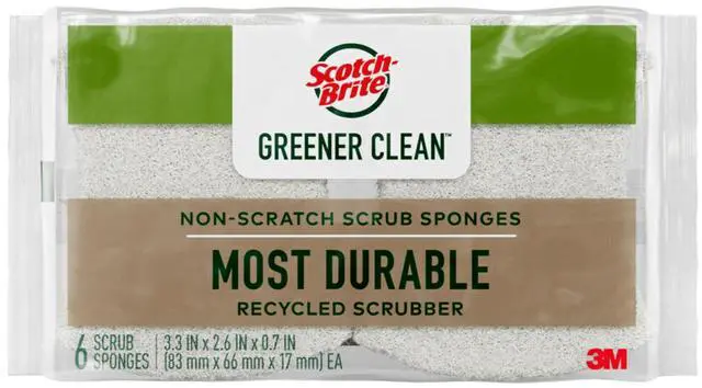 Main image of Greener Clean Non-Scratch Scrub Sponge, 6 Pack, 6 Units per Case