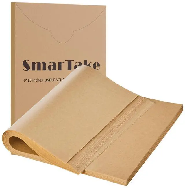 Main image of 200 Pcs Parchment Paper Baking Sheets, 9x13 Inches, Non-Stick