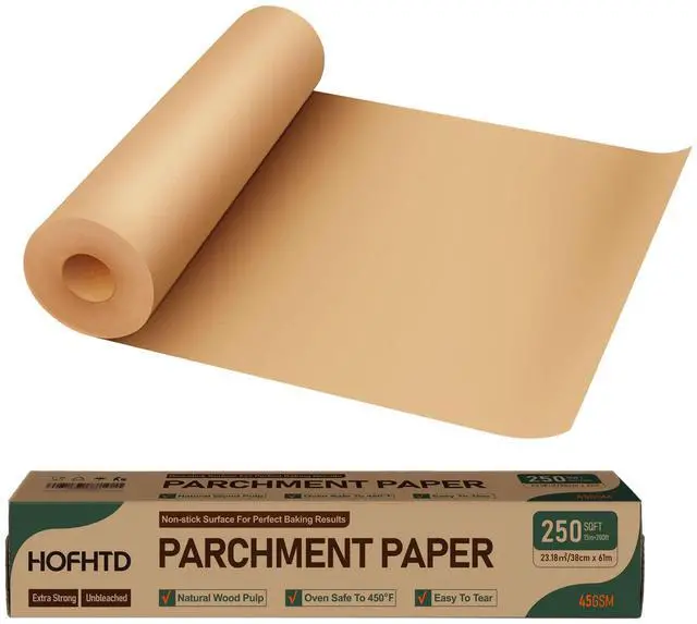 Main image of Parchment Paper for Baking, 15 in x 200 ft Air Fryer Disposable Paper Liner, Non-Stick Unbleached Parchment Paper Roll, Baking Paper Roll for Grilling, Steaming, Pans, Oven