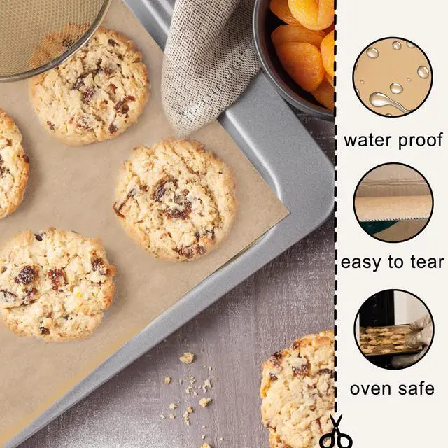 Alt view image 6 of 7 - Parchment Paper for Baking, 15 in x 200 ft Air Fryer Disposable Paper Liner, Non-Stick Unbleached Parchment Paper Roll, Baking Paper Roll for Grilling, Steaming, Pans, Oven