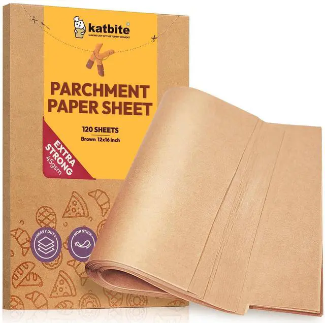 Main image of 120 Pcs Parchment Paper Baking Sheets, 12x16 Inch, Heavy Duty